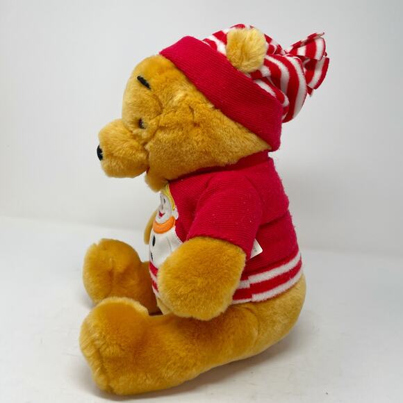Winnie The Pooh Christmas Winter Plush 12" Snowman Sweater Hat Exclusive - Picture 2 of 9